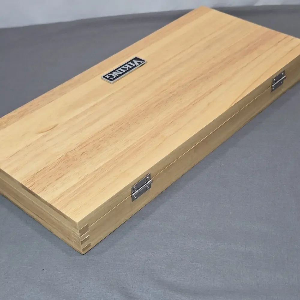 Viking 3 Piece Carving Set German Steel With RubberWood Box New